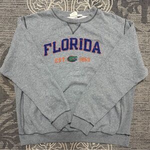 Vintage Blue 84 Gray Florida Gators Crewneck Sweater